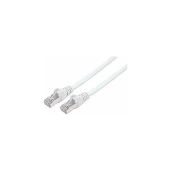 Intellinet nätverkskabel 1 m Cat7 S/FTP [S-STP] Vit (NÄTVERKSKABEL CAT7/PLUG 6A COPP -1M VIT S/FTP SNAGLESS/BOOTAD) - 741361