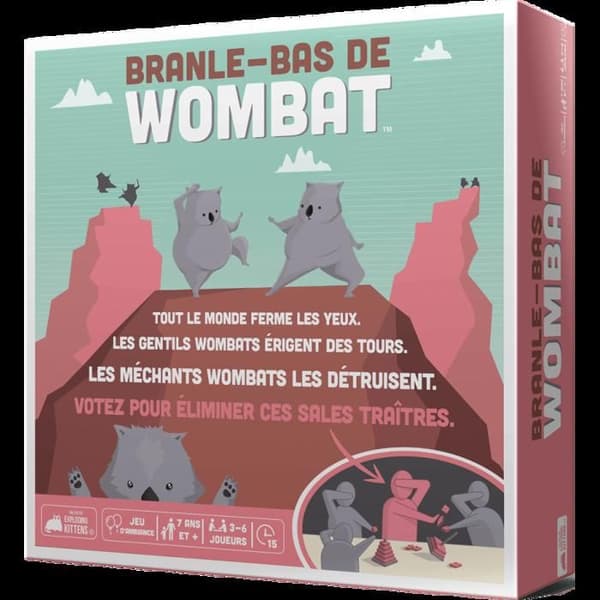 Branle-bas de Wombat - ASMODEE - EKIWOM01FR - Röd - Från 7 år Vit