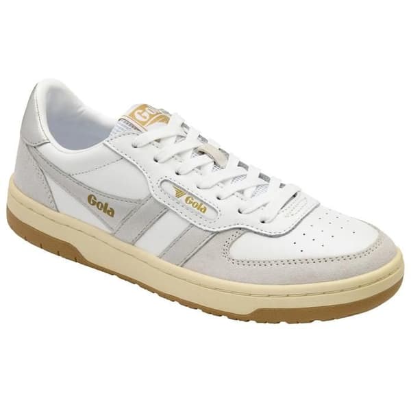 Gola Hawk sneakers i mocka för kvinnor - vit/silver vit/silver 39