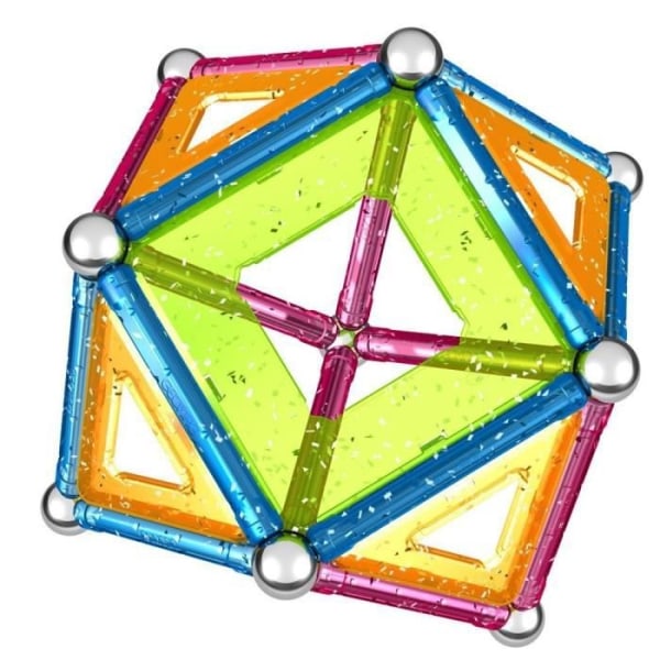 Magnetisk konstruktionsspel - GIOCHI PREZIOSI - Geomag Glitter - 68 delar - Blandat