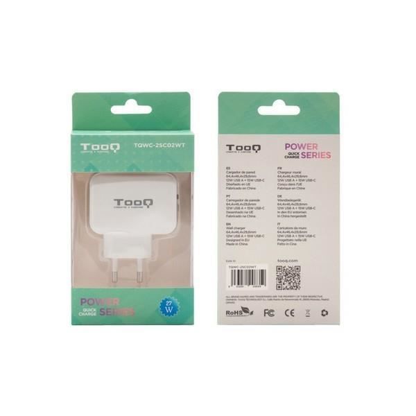Laddare - TooQ - TQWC-2SC02WT - Vit - Bil-laddare - Väggladdare