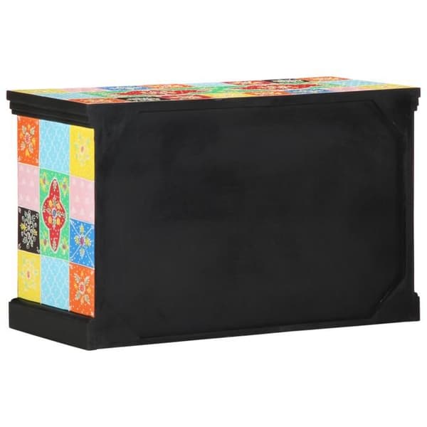 Multifärgad TV-möbel 80x35x50 cm i mangoträ