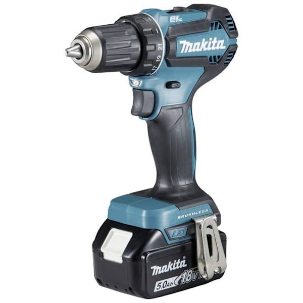 Borrskruvmejsel - MAKITA - DDF485RTJ - 18V - 2 BL1850B batterier - DC18RC laddare