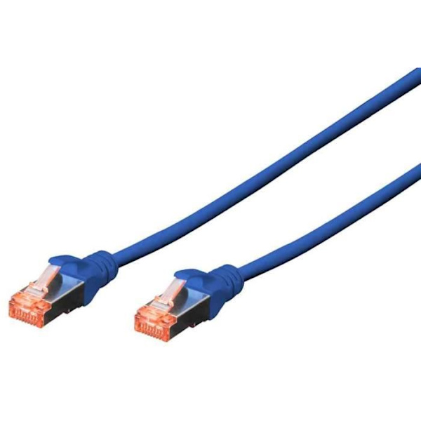 Patchkabel - DIGITUS - CAT 6 S/FTP - 5,0 m - Blå - Skärmad - LSOH