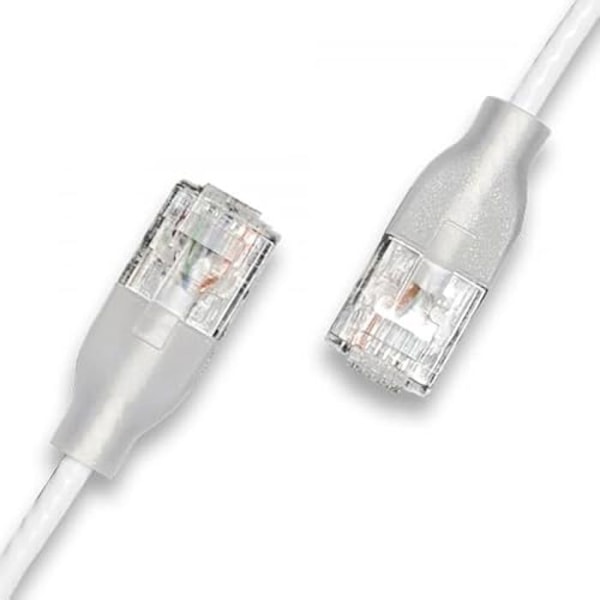 UTP-patchkabel CAT6a - WANTEC - 1 m - Diameter 2,8 mm - Vit - Hög prestanda