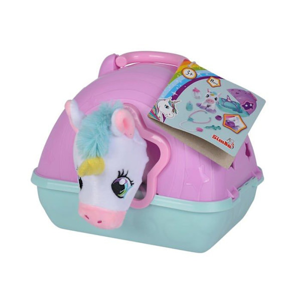 Simba plyschleksak - 105542140 - Doktor med plysch enhörning / 20 cm/resväska 23 x 20 cm att fälla ner / 3 år +,