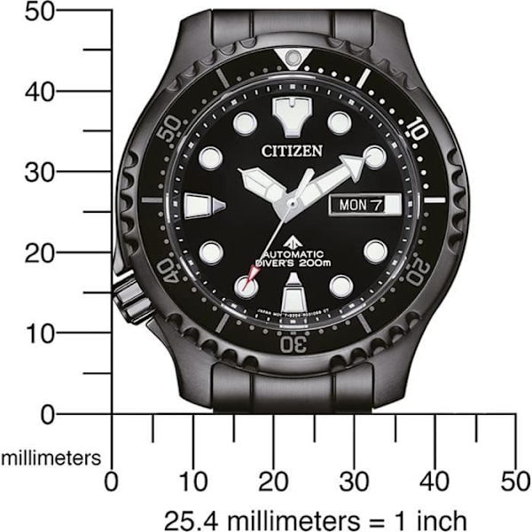 Citizen - Herrklocka - Automatisk - Analog - Svart armband i rostfritt stål - NY0145-86E Svart