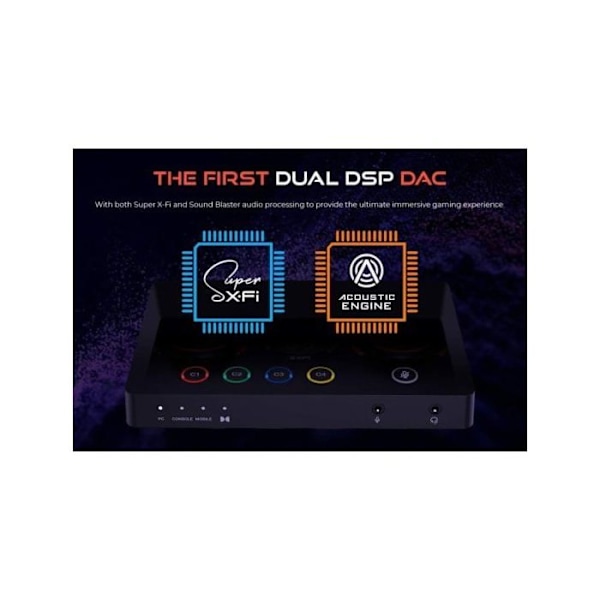 DAC och USB-förstärkare - Creative - Sound Blaster GC7 - Programmerbara kontroller - Super X-Fi - Högkvalitativt ljud