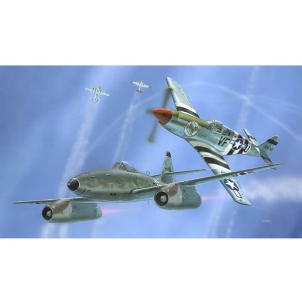 Flygplansmodeller - REVELL - Messerschmitt Me262 & P-51B Mustang - Blandat - 10 år