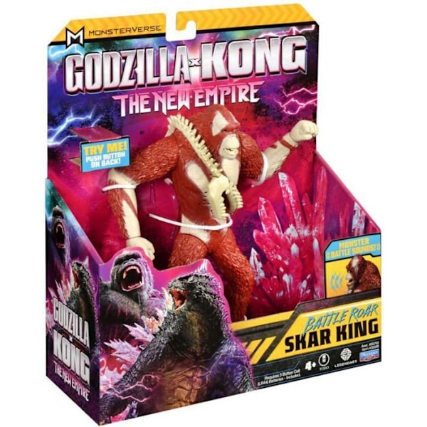 Godzilla - 35508 - Det Nya Imperiet - x Kong: Det Nya Imperiet Battle Roar SkarKing, Actionfigur, 17 cm