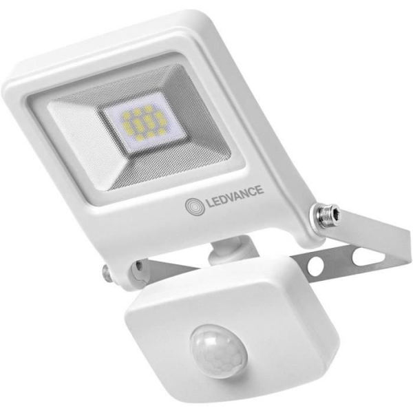 Utomhus LED spotlight 10 W x integrerad LED varmvit LEDVANCE ENDURA® FLOOD Sensor Varmvit L 4058075292178 vit Vit varm