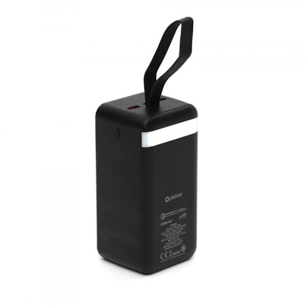 Backup batteri 50000mAh PD Quick Charge LED Display med LED Torch Platinet Black Svart