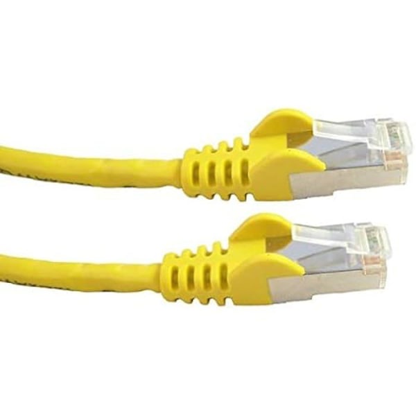 Ethernet Patchkabel - PREMIUMCORD - CAT6a - S/FTP PIMF - 10Gbit/s - 0,25 m - Gul