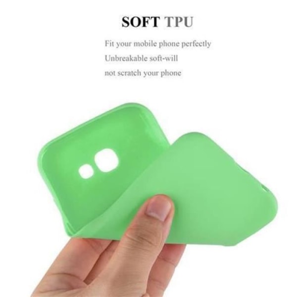 Fodral Samsung Galaxy A3 2017 (7) CANDY GREEN PASTELL Cadorabo DESIGN CANDY Cover TPU Silikonskydd Fodral Cover Ultra Slim Bumper