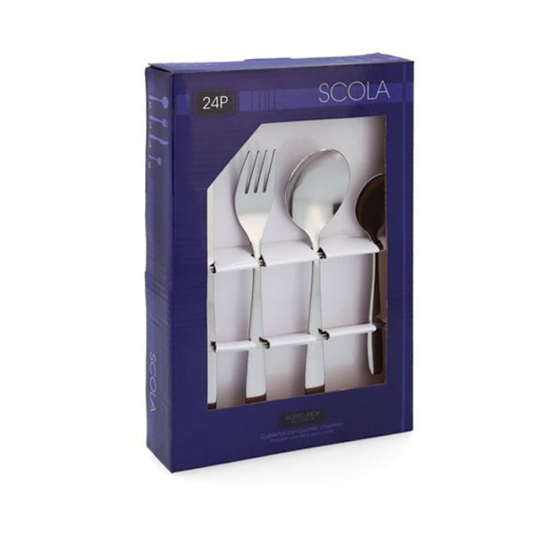 Menagere - komplett Quid bestickset - 4960534 - SCOLA - Menagere 24 stycken 24 stycken med kotlett