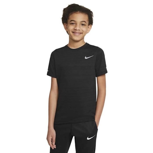 Maillot - Nike - Dri-FIT Miler - Barn - Svart - Andningsbar - 100% Polyester Svart 7-8 år gammal