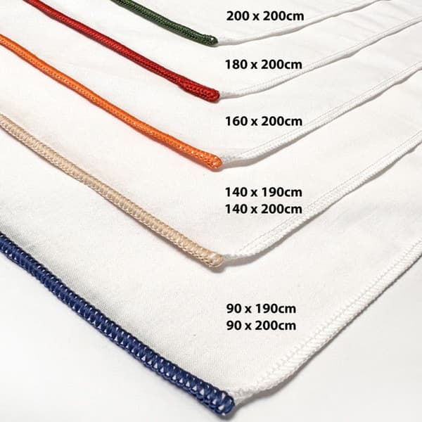 Lakan i polycotton 160x200 cm PERCALE linne, av Soleil d'ocre Ecru