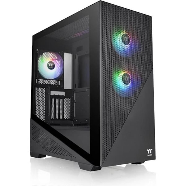 PC-fodral - THERMALTAKE - Divider 370 TG ARGB (Svart) - Fodral utan strömförsörjning - Medium torn - E-ATX-format Svart