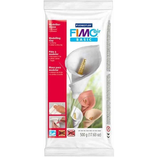 Modelleringslera - FIMO - luft BASIC - Lufttorkande - 97% naturliga material - 500g terrakotta