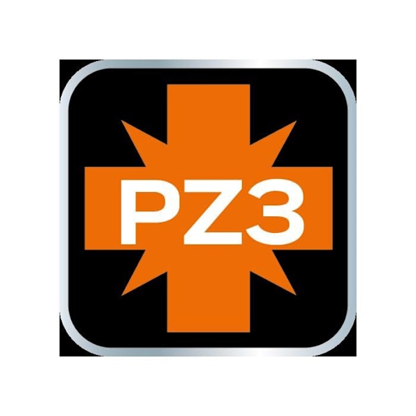 PZ3 skruvmejselbit med 1/4"-fäste, kort, 37 mm
