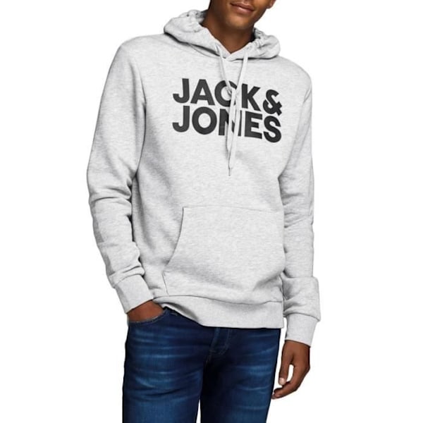 Sweatshirt - JACK & JONES - Ecorp Logo - Grå - Herr - Långa ärmar Grå S