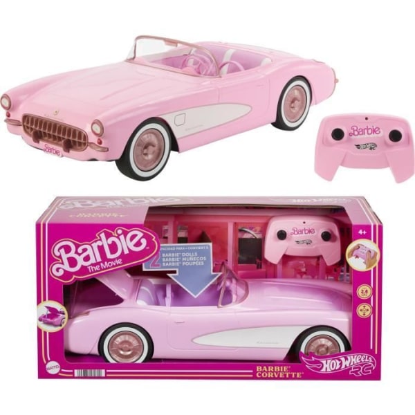 HOT WHEELS Barbie The Movie - Batteridriven Radiostyrd Corvette Car HPW40