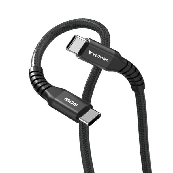 VERBATIM KABEL USB-C/ USB-C 60W SVART