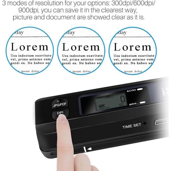 Bärbar Scanner - GENERIC - Youool Mini Scanner - 900 dpi - Skanning JPEG/PDF - A4