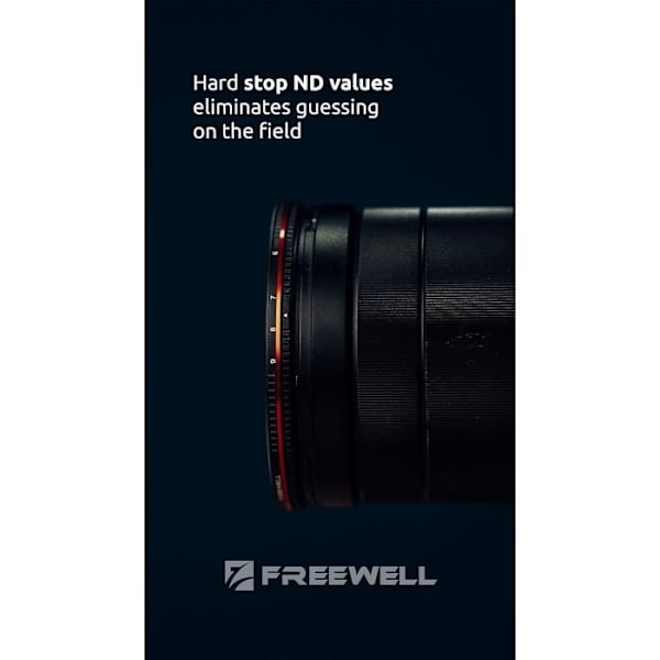 Freewell 77mm Filtret Stop Hard ND Variabel Standard Dag 2 till 5 Stopp