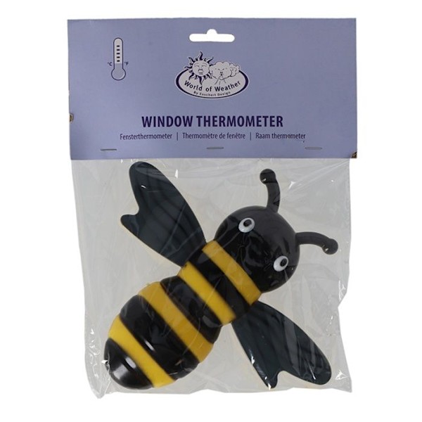 Termometer - Getingtermometer - Gul - Plast - 22,2 x 3 x 19,5 cm - Sugkoppar Gul
