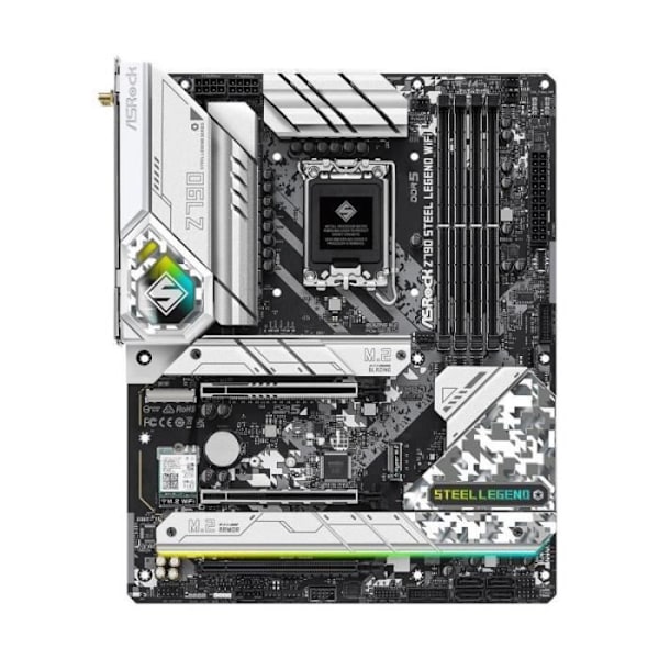 Moderkort - ASRock - Z790 Steel Legend - WiFi 6E - DDR5 SDRAM - Socket LGA1700