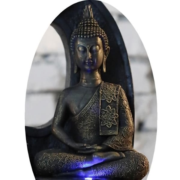 Thai Buddha Statyette - ZEN LIGHT - Litet fotavtryck och uppmärksamhet på detaljer - 13 x 7 x 21 cm kastanj