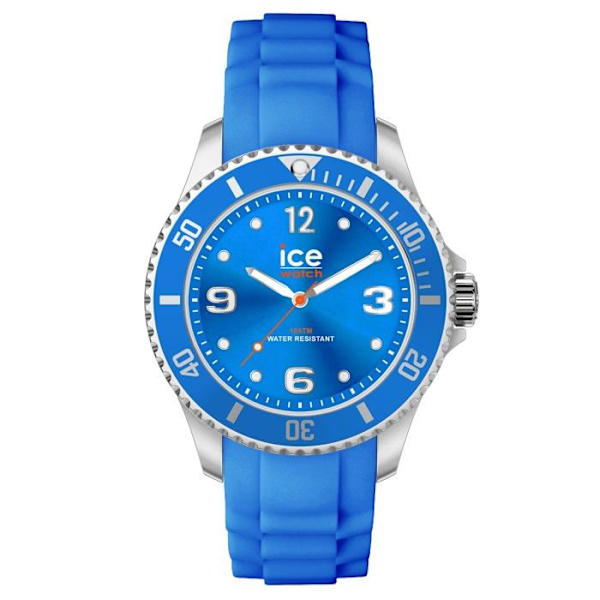 Ice-watch armbandsur - 020361 - ICE stål - Silverklocka för män med silikonrem (liten)