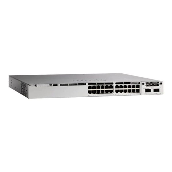 Switch - Cisco - Catalyst C9300-24T-A - 24 portar - Gigabit Ethernet - Hanterad Grå
