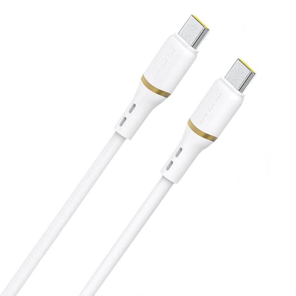 USB-C-kabel 60 W i silikon 1 m - Vit