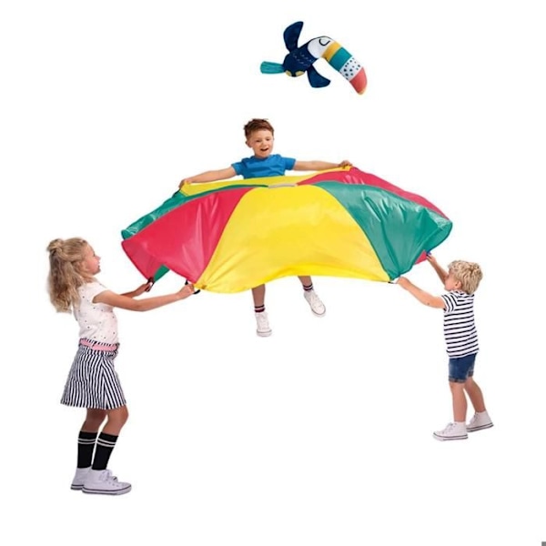 Parachut - SES Creative - Flygande tukan - Diameter 2 meter - För 2 till 6 barn - Garanterad nöje