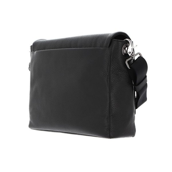 Axelväska - MANDARINA DUCK - Mellow Leather Messenger - Kalvskinn - Svart - 30x22x9 cm svart