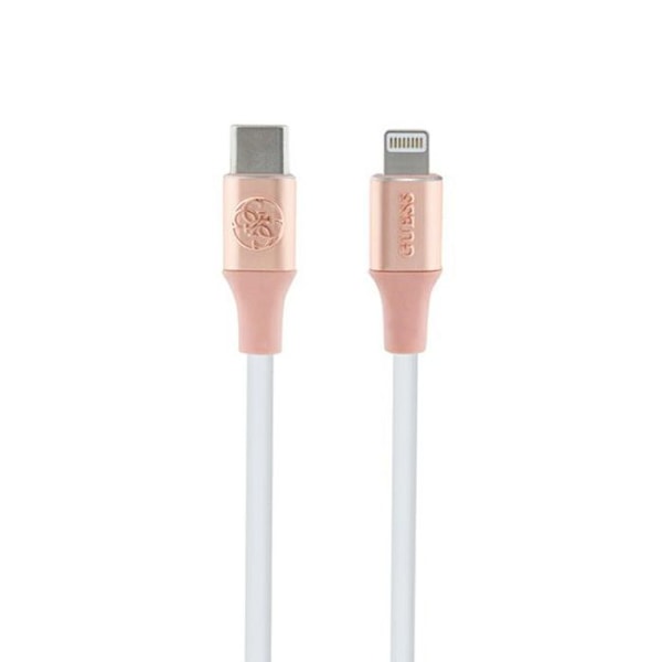 Gissa Ebossed Logotyp - USB-C till Lightning certifierad MFi 1,5m (rosa)