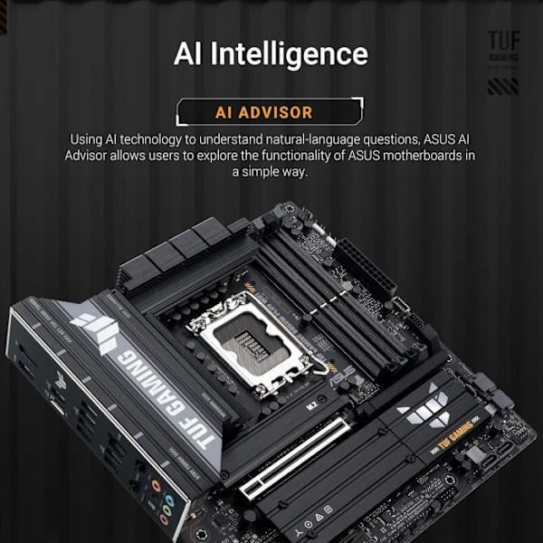 Moderkort - ASUS - TUF Gaming B860M-PLUS WiFi - DDR5 - PCIe 5.0 - Wi-Fi 7