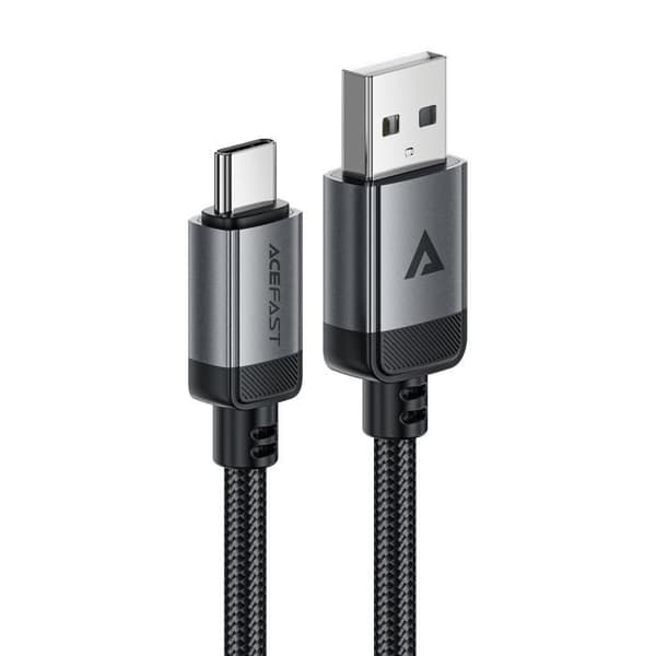 USB-kabel - ACEFAST - C20-04 - USB-A/USB-C - 3 A - 1,2 m Svart