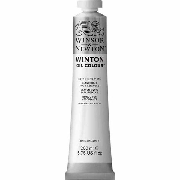 Oljefärg - Winsor & Newton - Winton Oil Colour - 200ml - Vit - Blandad - Avancerad Mjukt Blandande Vitt