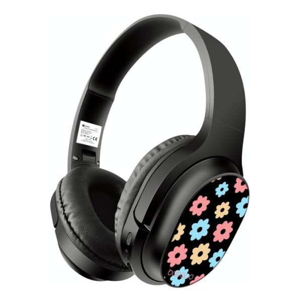 Babaco bluetooth headset - BHPWFLOW002 - Flowers 011 Bluetooth 5.0 headset med mikrofon och microSD-kortplats