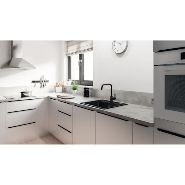 Köksblandare - Engrepps diskbänksblandare - Mattsvart - Hög pip - 150° rotation - GROHE Start - 304702430 Matte svart