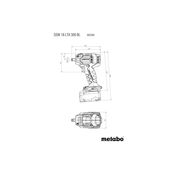 Metabo SSW 18 LTX 300 BL 602395890 skruvdragare