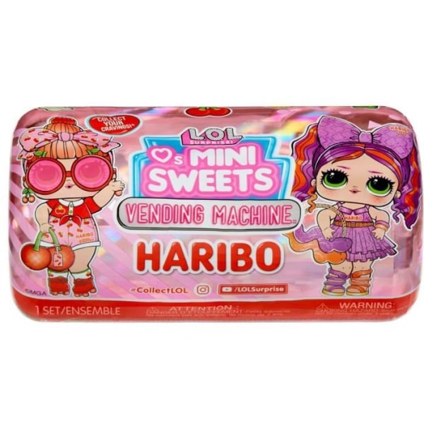 LOL. Surprise Loves Mini Sweets X Haribo PDQ - 7,5 cm docka + tillbehör - Candy dispenser format