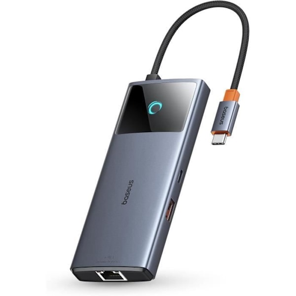 USB C-hub - Baseus - 10 Gbps - 4K 60Hz HDMI - 100 W PD - 6 i 1 med Ethernet RJ45