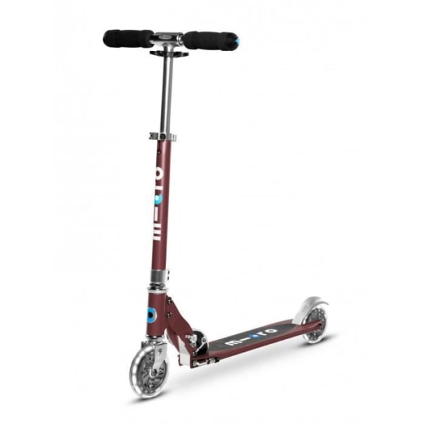 Micro - Barns 2-hjuliga hopfällbara Light-Up Scooter - Sprite LED Röd Höst Röd