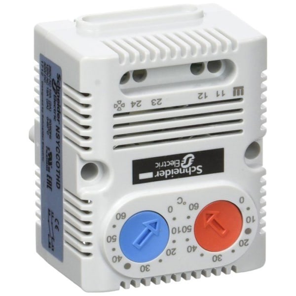 Temperatursensor Schneider Electric - NSYCCOTHD - Dubbelt Termostat (NA NC) Grå