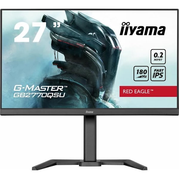 PC-skärm - IIYAMA - GB2770QSU-B6 - 27" IPS 2560 x 1440 - 0,2ms - 180Hz - HDMI DP - Svart