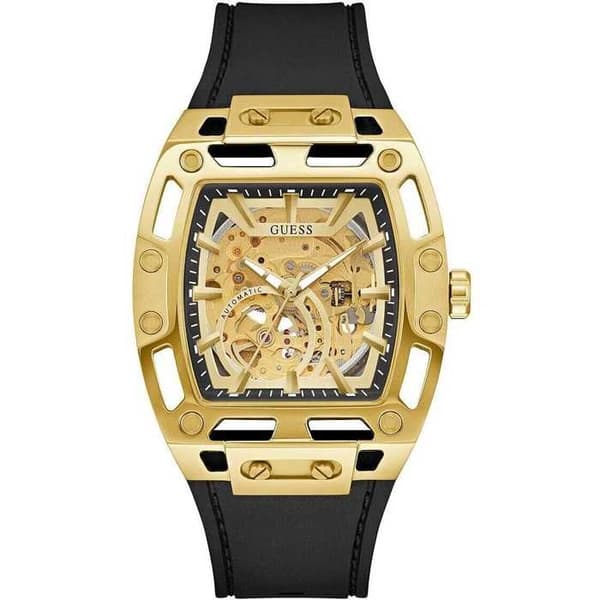 Klocka - Stål, Silikon Guld - Guess - GW0980G2
